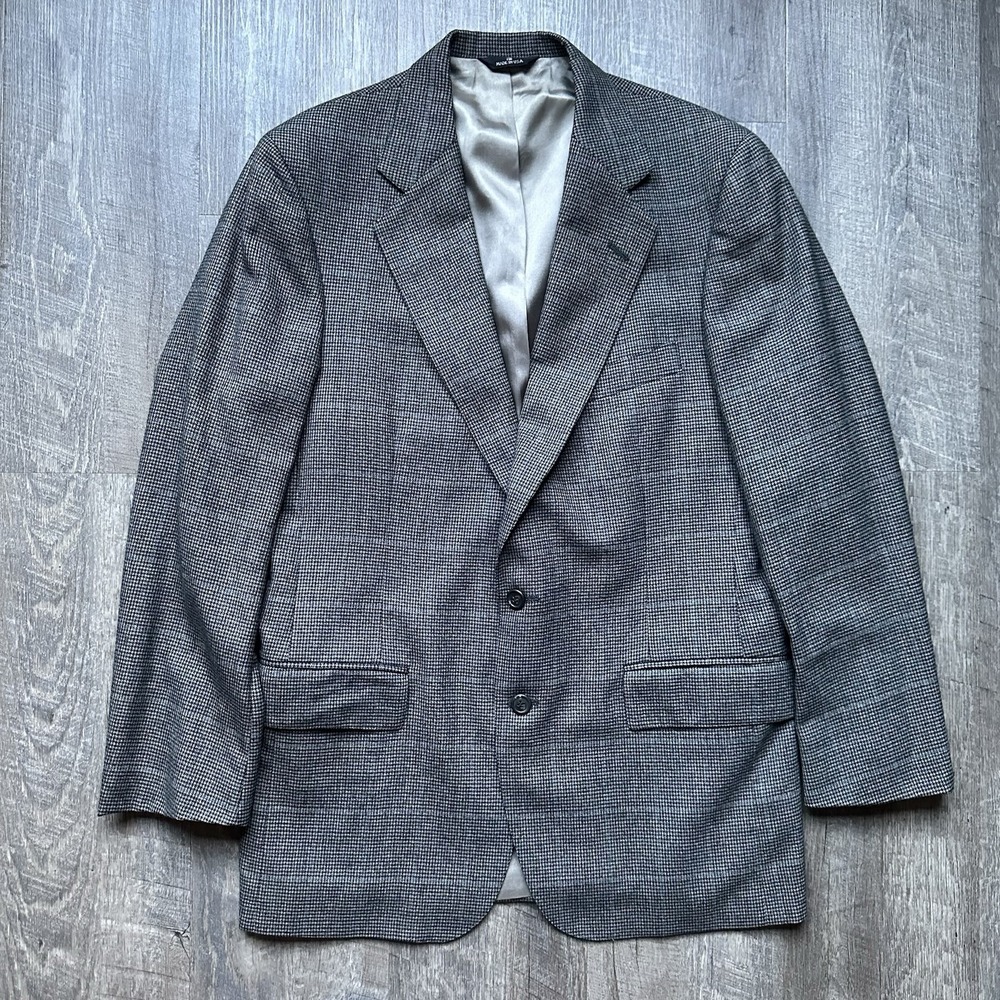 Vintage Polo University Club Ralph Lauren Mens Houndstooth Blazer Jacket Read 42